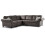 (Charcoal) Oakland Large Leather Corner Sofa - 2 Colours 1