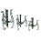 Hilka HILKA Bearing Gear Hub Puller Set 3pc 3 leg Internal External 3" 4" 6" 12900346 1