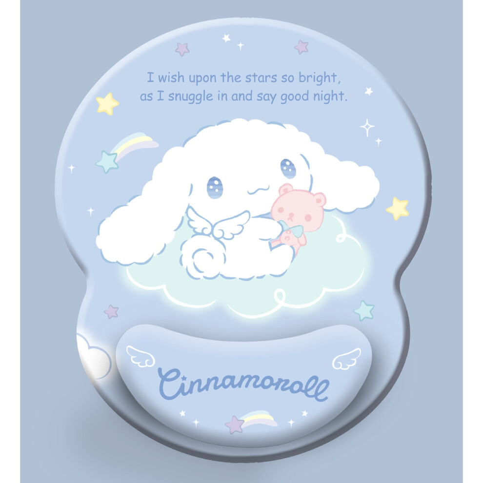 (Blue) Cute Mouse Pad Wrist Guard 3D Silicone Wrist Guard Blue 944407528043
