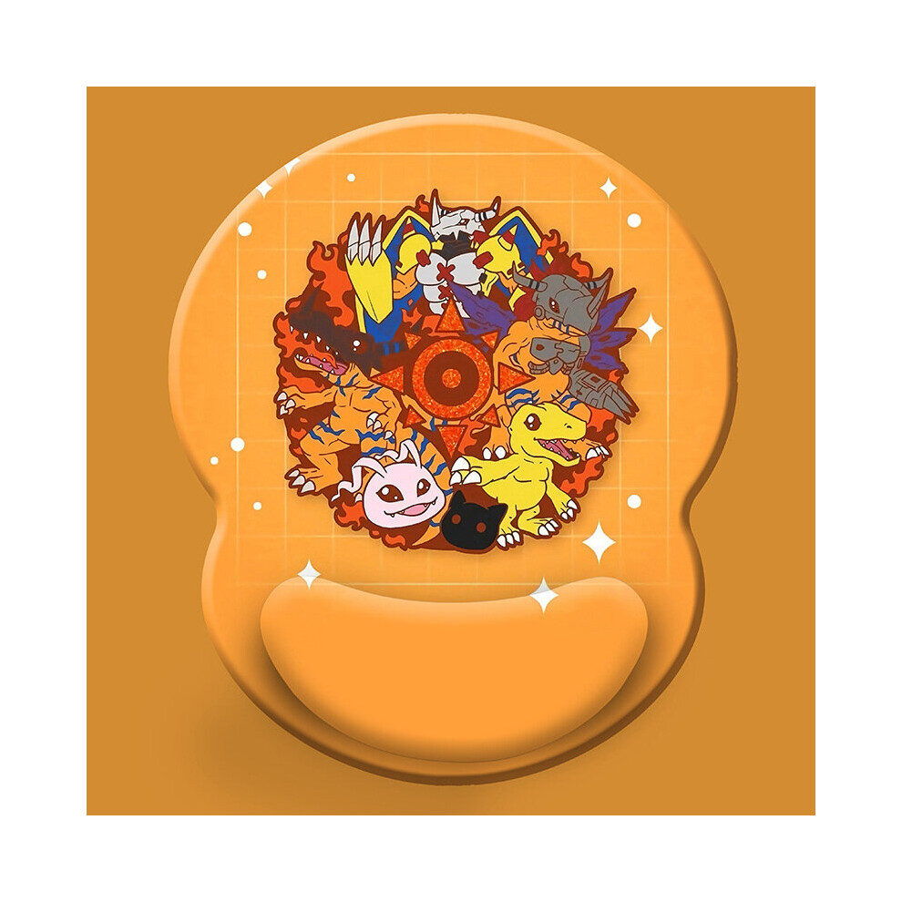 (Orange) Cute Mouse Pad Wrist Guard 3D Silicone Wrist Guard Orange 944407523055