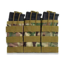(CP) Triple Mag Pouch Tactical Magazine Pouch Military Molle Ammo Bag With Open Top