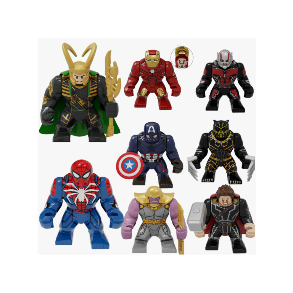 8PCS Hulk Thor Loki Big Figures Toys Fit Lego