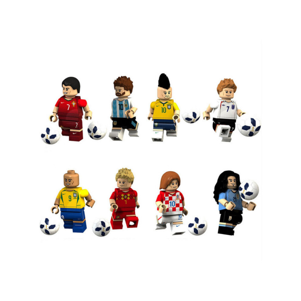 8PCS World Cup Football Team Minifigure Fit Lego Building Block Toy