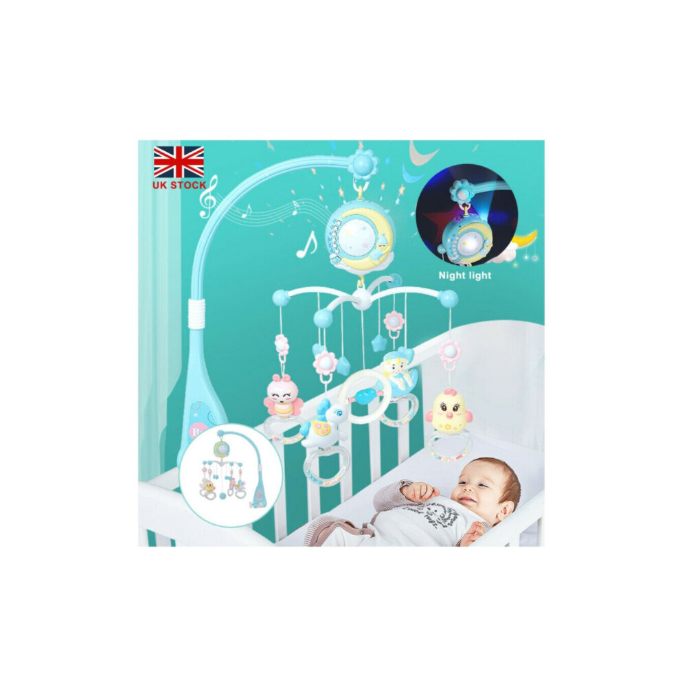 Guorange Musical Crib Bed Bell Toy Cot Stars Dreams Light Nusery Lullaby Toy