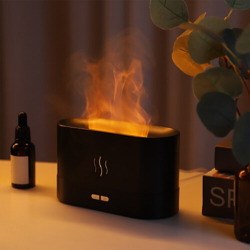 (Black) Flame Fire Humidifier Aromatherapy diffusers 2