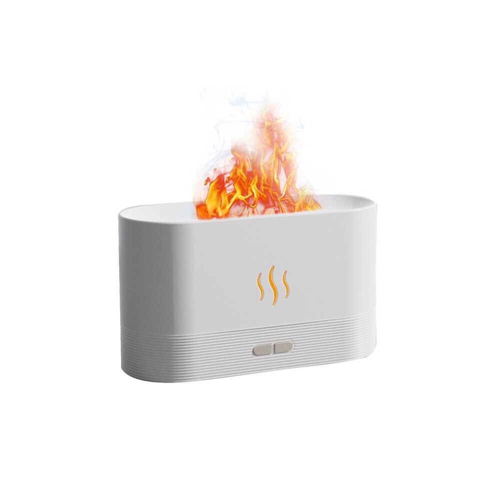 (White	) Flame Fire Humidifier Aromatherapy diffusers