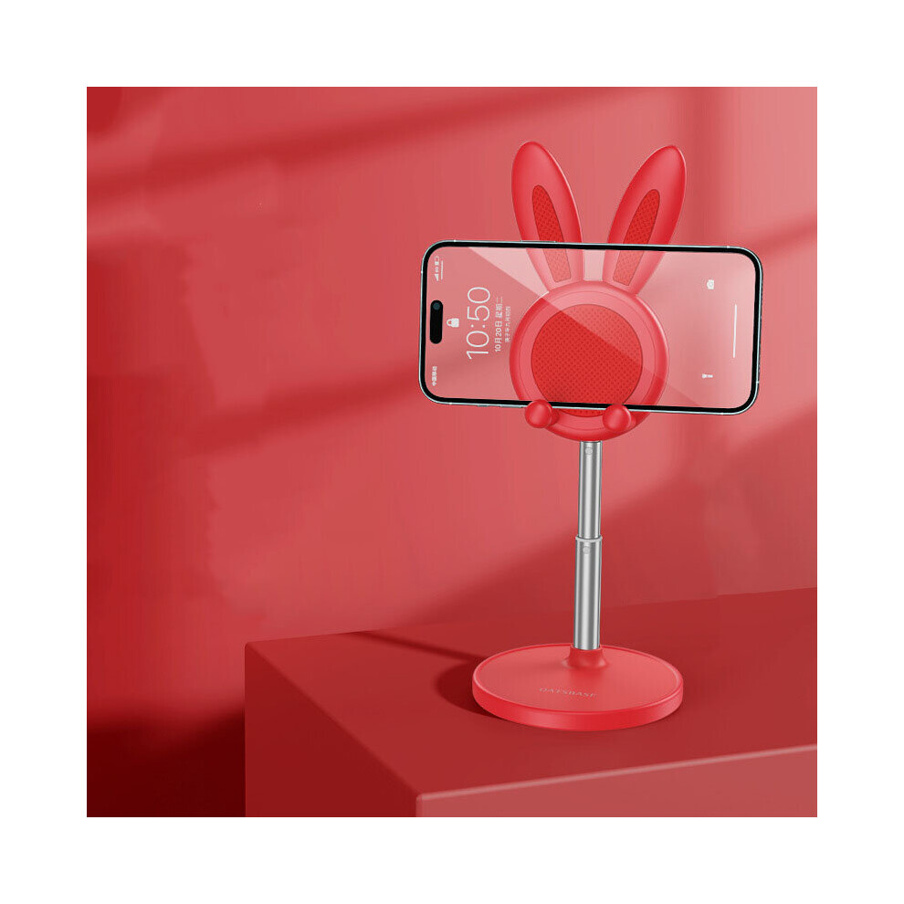 (Red) Phone Tablet Holder Adjustable Rabbit 12.9 Inches Red 944407503972