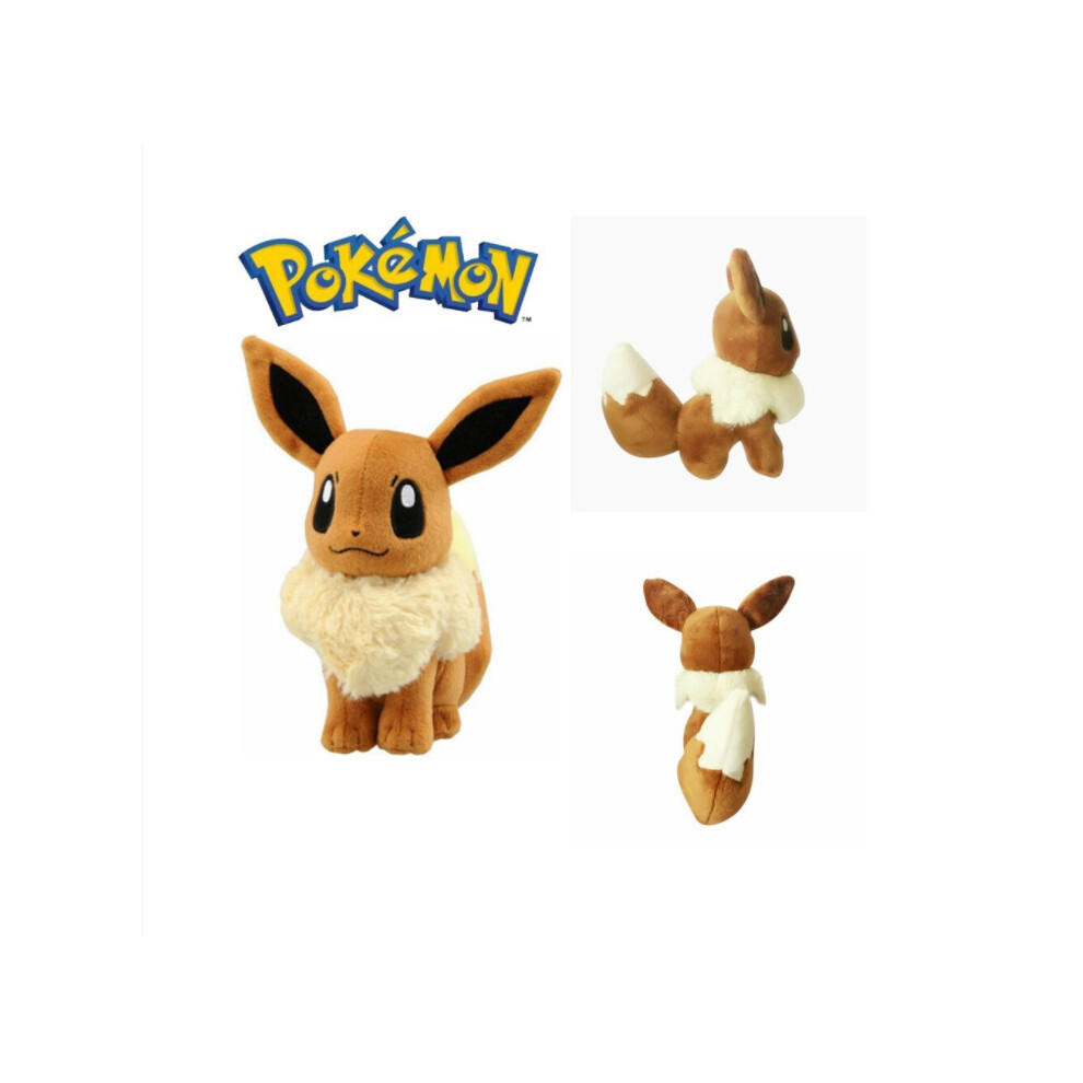 11" Pokemon Plush Doll Evoli Eevee Stuffed Teddy Soft Toys