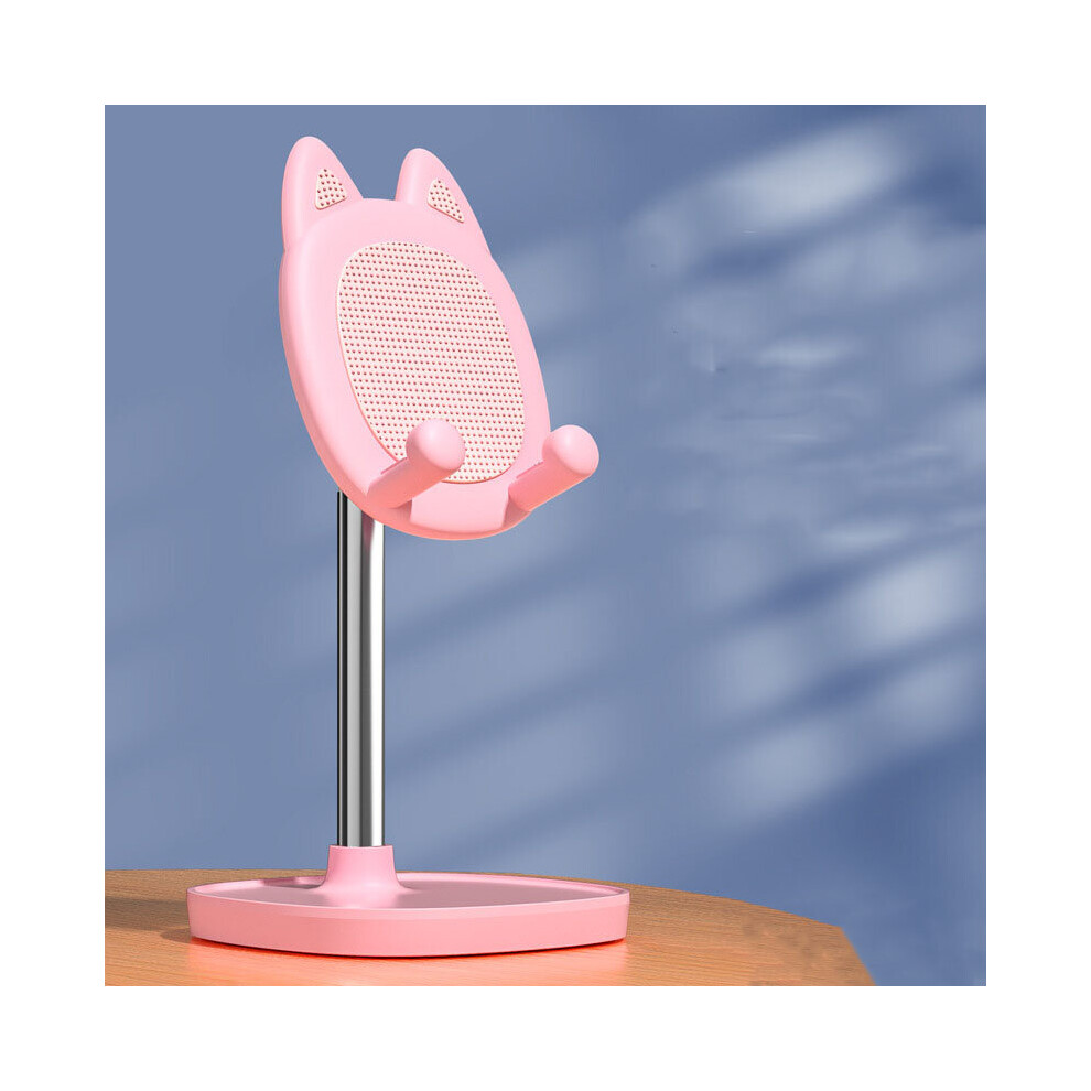 (Pink) Cat Phone Holder Adjustable Tablet 12.9 Inches Pink 944407508977