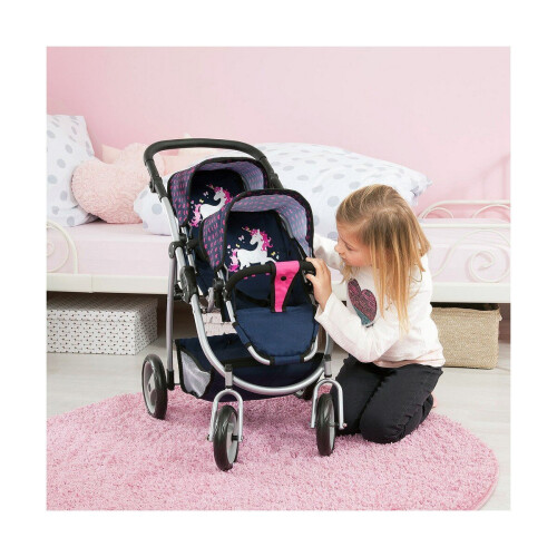Doll Stroller Reig Navy Blue Twins 2