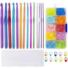 (Hook+Marker) Time to Sparkle Crochet Stitch Marker Stitch Holders Knitting Crochet Metal Sewing Knitting Crocheting Craft Projects