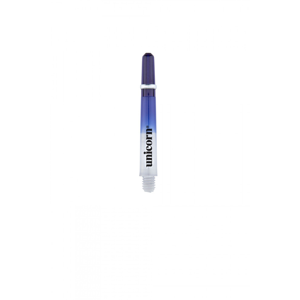 (Short, Blue) Unicorn 2 Tone Gripper 4 Dart Polycarbonate Shafts Strong Flight Grip S/M/L Blue