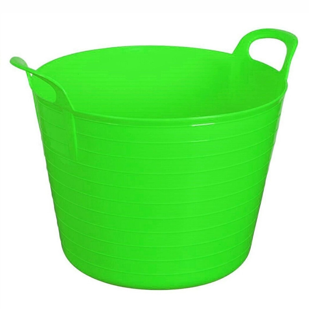 (Light Green Single) Plastic 42 Litre Flexi Tub Storage Bucket