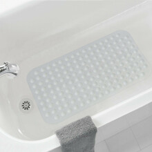 (38 x 70 cm, Clear Crystal) Non Slip Bath Mat Washable Heavy Duty Bath Tub Shower Mat