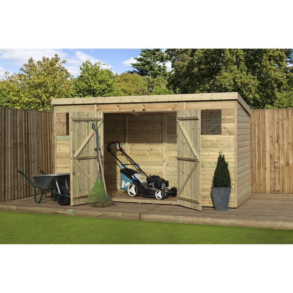 Empire 5000  Pent 12x4 double door centre windows