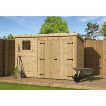 Empire 4000 Pent 10x6 double door right windows