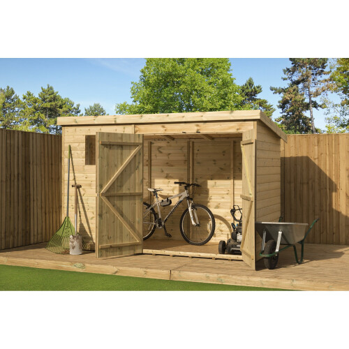 Empire 4000  Pent 10x6 double door right windows 2