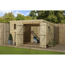 Empire 4000 Pent 10x8 double door right windows