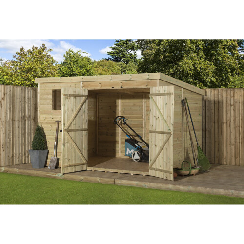Empire 4000  Pent 10x8 double door right windows