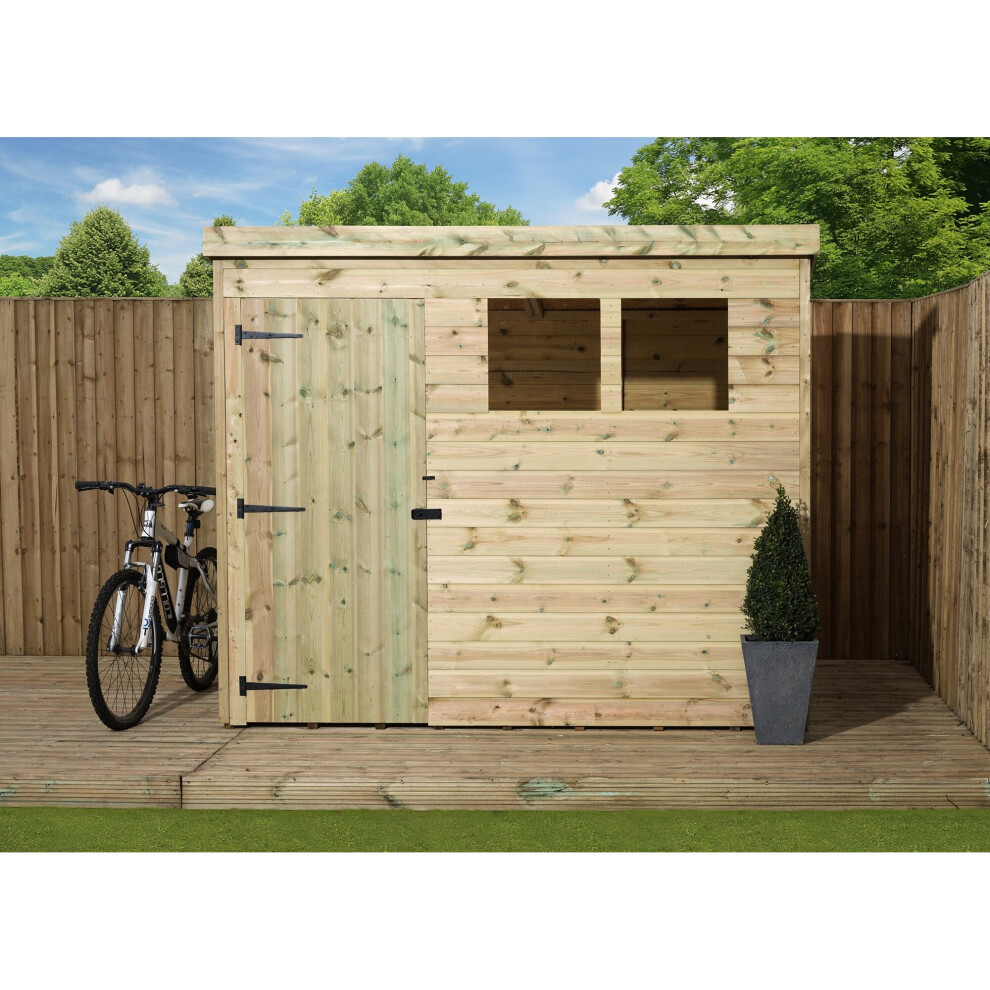 Empire Sheds Empire 1500 Pent 8X4 Door Left Size 8