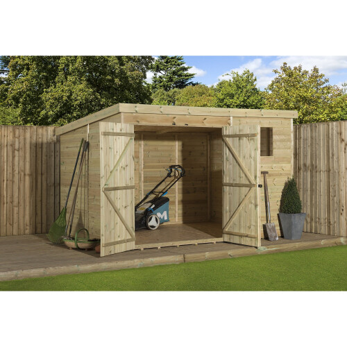 Empire 4000  Pent 10x8 double door left windows