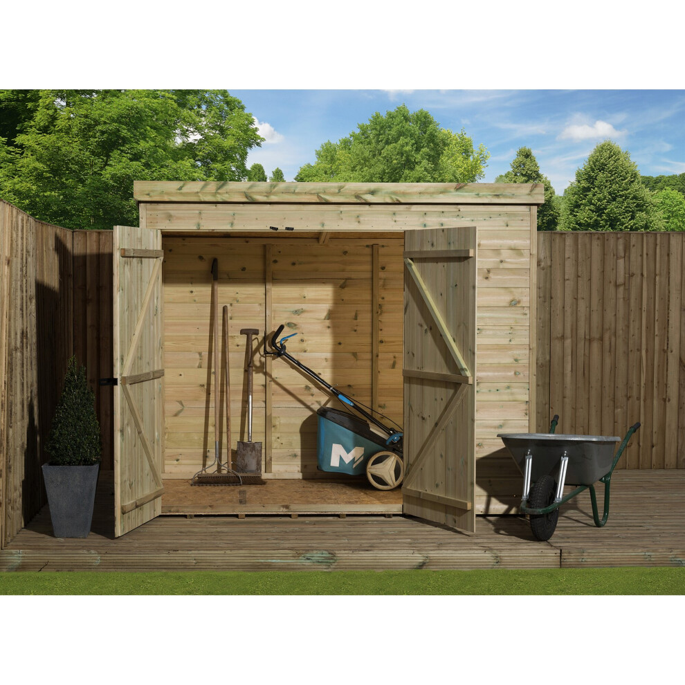 Empire Sheds Empire 4000 Pent 8X7 Double Door Left