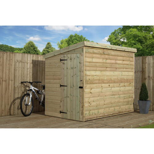 Empire 2000 Pent 8x6 door left side panel 2