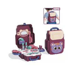 Kids Pet Care Role Play Set Grooming Toys Feeding Dog Backpack Vet Kit