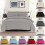 (SINGLE, BLACK) Plain Duvet Quilt Covers Reversible Bedding Set 7