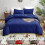 (SINGLE, BLACK) Plain Duvet Quilt Covers Reversible Bedding Set 3
