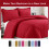 (SINGLE, BLACK) Plain Duvet Quilt Covers Reversible Bedding Set 8