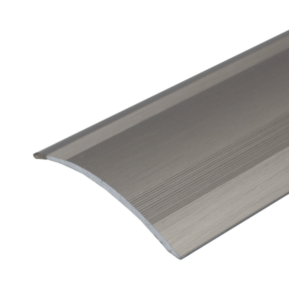 (Inox, 3.0M) A49 61Mm Anodised Aluminium Self Adhesive Door Threshold Ramp Profile 5056691300023