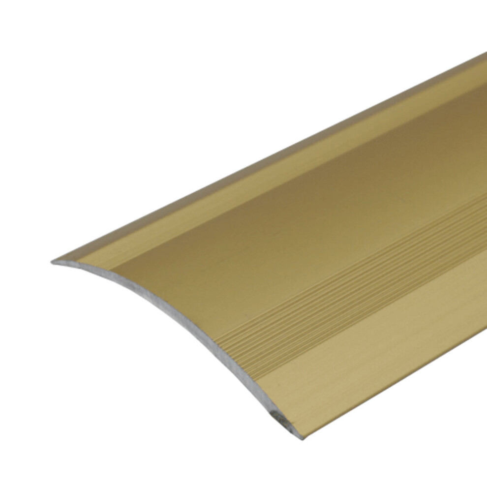 (Gold, 1.0M) A49 61Mm Anodised Aluminium Self Adhesive Door Threshold Ramp Profile 5908293115768
