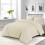 (SINGLE, CREAM) Plain Duvet Quilt Covers Reversible Bedding Set 5