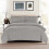 (KING, GREY) Plain Duvet Quilt Covers Reversible Bedding Set 1