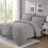 (KING, GREY) Plain Duvet Quilt Covers Reversible Bedding Set 3