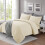 (SINGLE, CREAM) Plain Duvet Quilt Covers Reversible Bedding Set 4