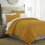 (SUPER KING, OCHRE) Plain Duvet Quilt Covers Reversible Bedding Set 3