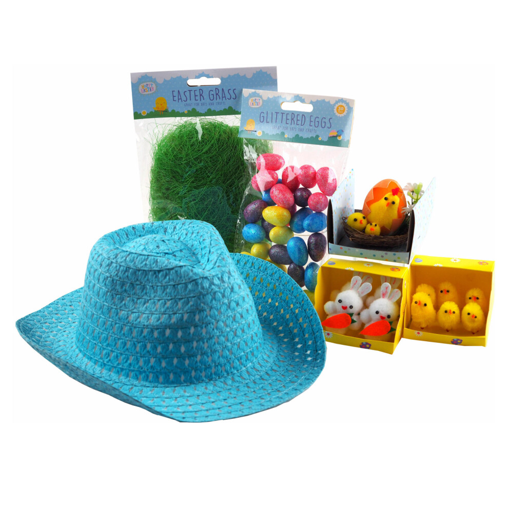 Boys Make Your Own Easter Bonnet Cowboy Hat Complete Kit w/ Nest