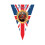 TRIXES 6M Triangle Flags Union Jack King Charles III Bunting 5