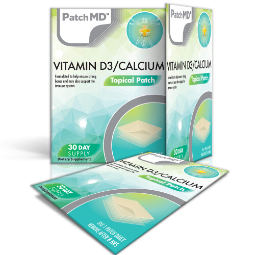 PatchMD D3/Calcium Plus Topical Patch - 30 Daily Patches 1