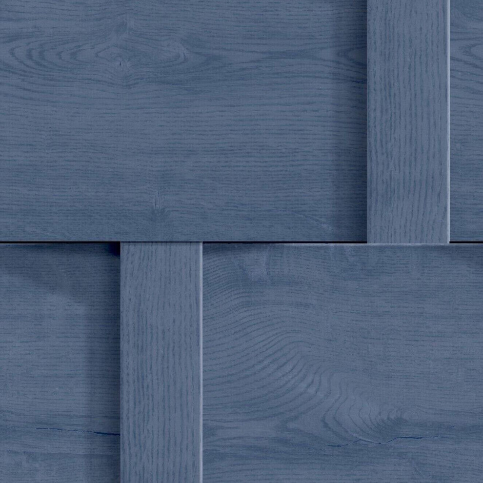Debona Harrow Navy Blue Wood Panel Effect Wallpaper - Modern Contemporary Design - Image 2