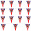 TRIXES 6M Triangle Flags Union Jack King Charles III Bunting 1