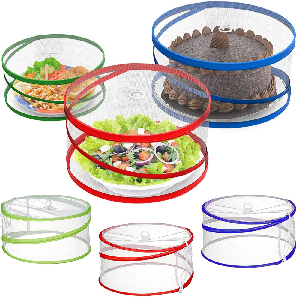 Food Covers x 3 pop up Mesh Protectors Kitchen Insect Net