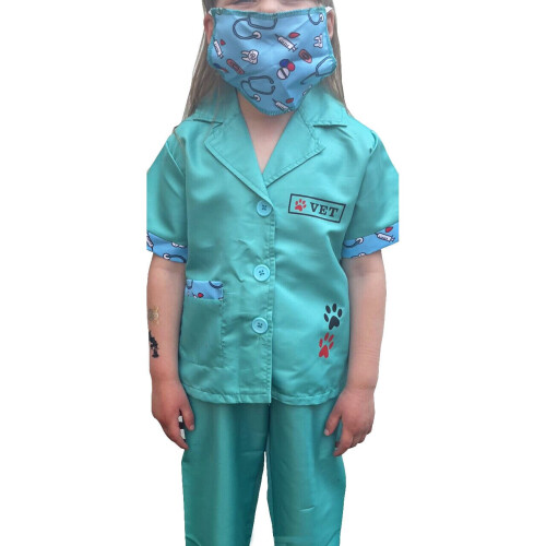 Green Veterinary Adventure Role Play Dress Up Childrens Kids Fancy Dress AGES 5 7 on OnBuy