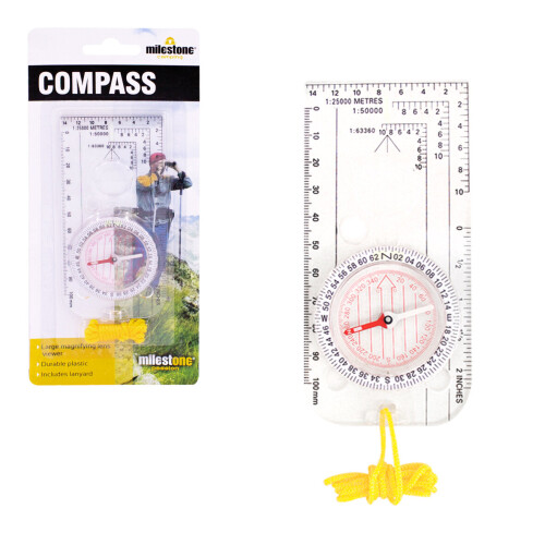 Milestone Camping Travel Compass with Lanyard