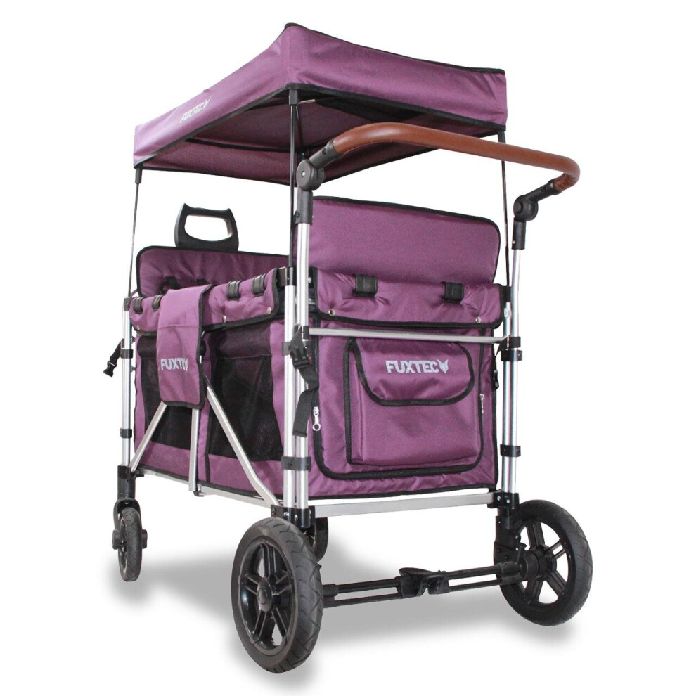 (Purple) FUXTEC folding wagon - CTXL900 - for up to 4 children