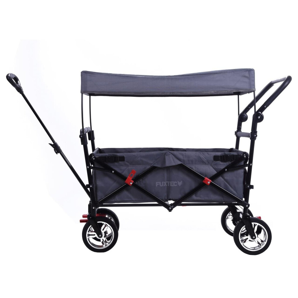 (Grey) FUXTEC Folding Wagon / Foldable Wagon / Trolley / Hand Cart CT-700