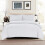 (KING, WHITE) Plain Duvet Quilt Covers Reversible Bedding Set 2