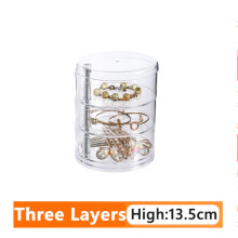 (Three levels) Rotatable jewellery organiser make-up storage rack
